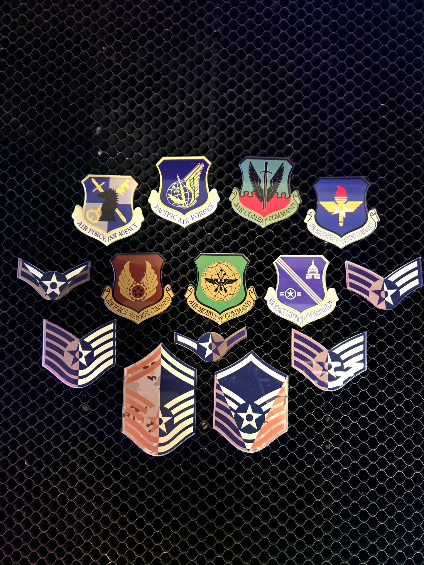 Acrylic Shadow Box Rank & Insignia